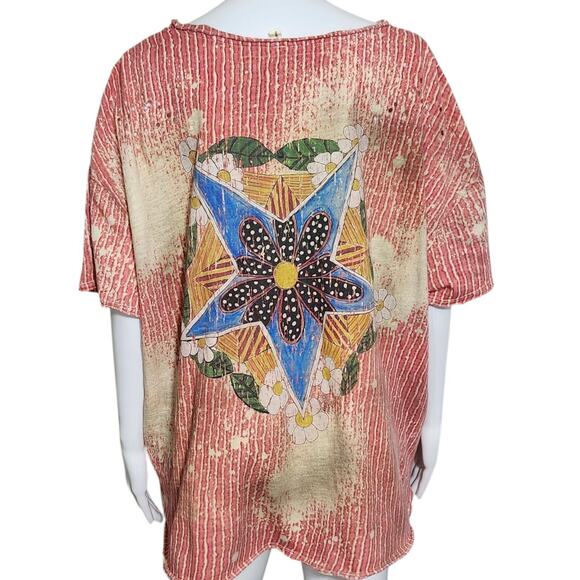 A Rare Bird Tops - Vibrant Floral Star Women's Blouse